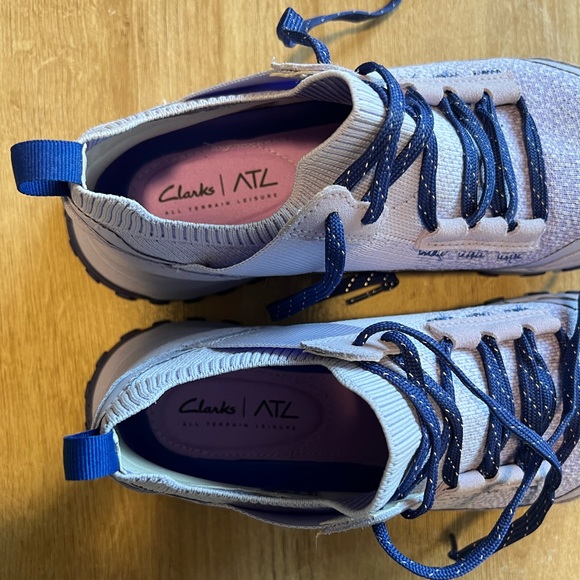 Clarks: ATL Trek Knit Waterproof Lilac Shoe - Picture 5 of 10